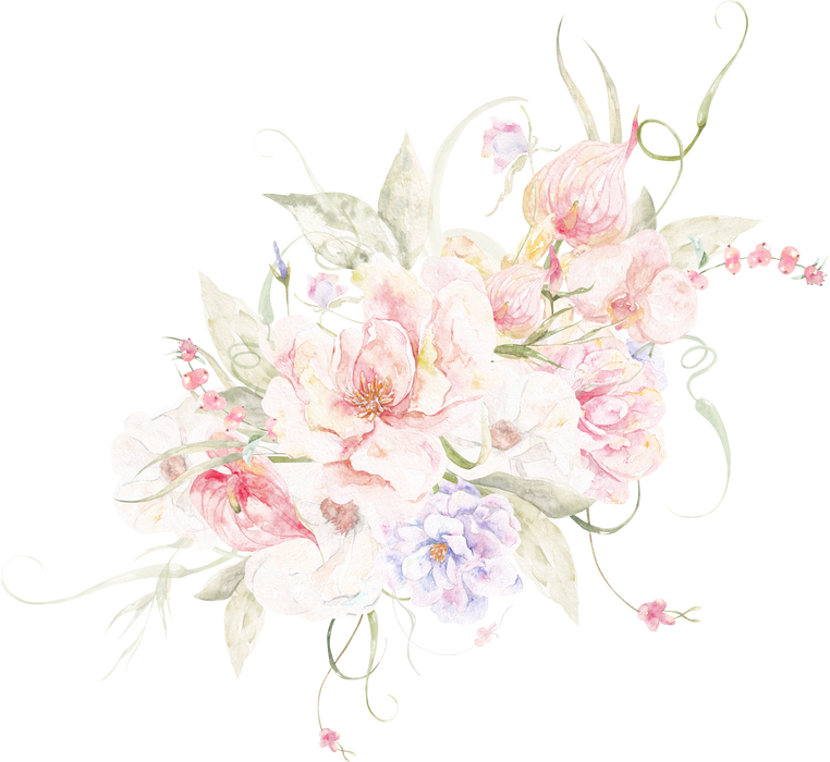 Tender floral watercolor bouquet